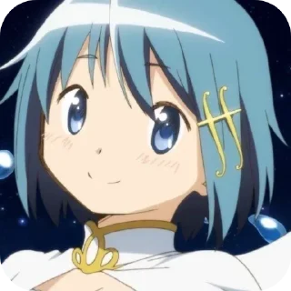 😊 emoji 🌊Sayaka Miki🎻 @MadokaMagicaDailyConfession Telegram sticker 1 of 120