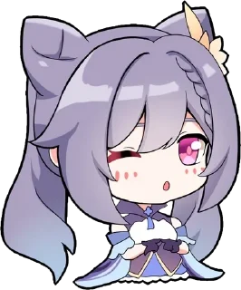 🥰 emoji Keqing Waifu Telegram sticker 6 of 72