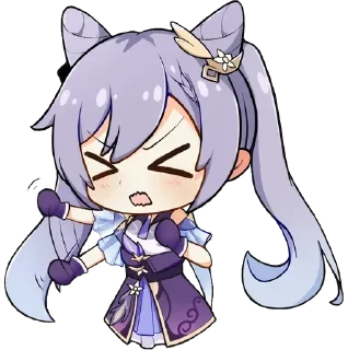 👊 emoji Keqing Waifu Telegram sticker 19 of 72