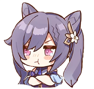😾 emoji Keqing Waifu Telegram sticker 20 of 72