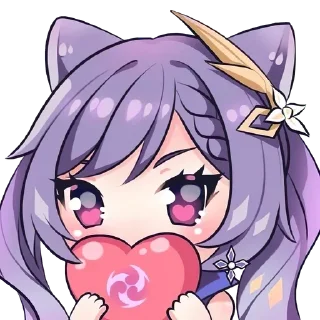 ❤️ emoji Keqing Waifu Telegram sticker 7 of 72