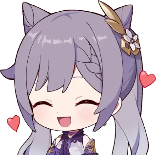 🥰 emoji Keqing Waifu Telegram sticker 8 of 72