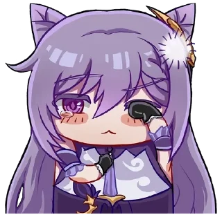 😢 emoji Keqing Waifu Telegram sticker 22 of 72