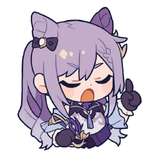 ☝️ emoji Keqing Waifu Telegram sticker 16 of 72
