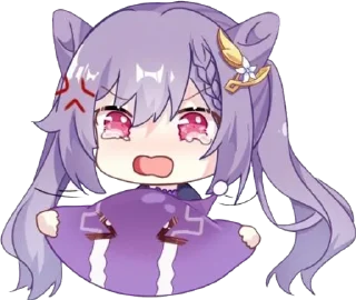 😭 emoji Keqing Waifu Telegram sticker 24 of 72