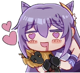 😍 emoji Keqing Waifu Telegram sticker 9 of 72