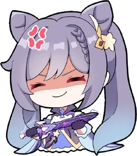 🔪 emoji Keqing Waifu Telegram sticker 21 of 72