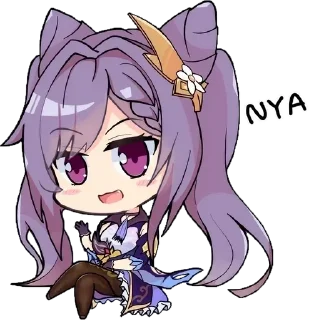 😊 emoji Keqing Waifu Telegram sticker 10 of 72