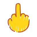 🖕 emoji Crayons Emoji 2 @xkysluv Telegram sticker 3 of 30