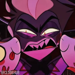 😎 emoji @CLOOBHUB ⌥ ОТЕЛЬ ХАЗБИН HAZBIN HOTEL СТИКЕРЫ ТГ Telegram sticker 16 of 30