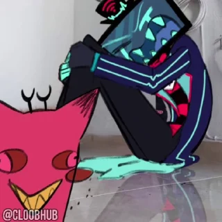 😘 emoji @CLOOBHUB ⌥ ОТЕЛЬ ХАЗБИН HAZBIN HOTEL СТИКЕРЫ ТГ Telegram sticker 20 of 30