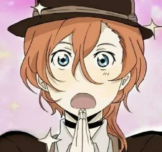 🥺 emoji <<Накахара Чуя. By @stikserai Telegram sticker 10 of 74