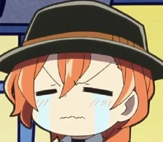 😭 emoji <<Накахара Чуя. By @stikserai Telegram sticker 13 of 74