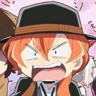 😳 emoji <<Накахара Чуя. By @stikserai Telegram sticker 11 of 74