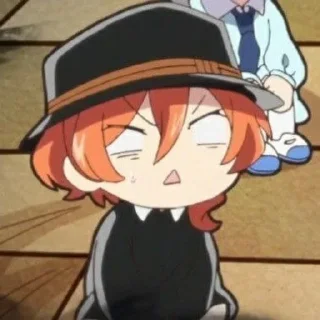 😱 emoji <<Накахара Чуя. By @stikserai Telegram sticker 14 of 74