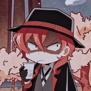 😠 emoji <<Накахара Чуя. By @stikserai Telegram sticker 16 of 74