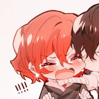 😭 emoji <<Накахара Чуя. By @stikserai Telegram sticker 20 of 74