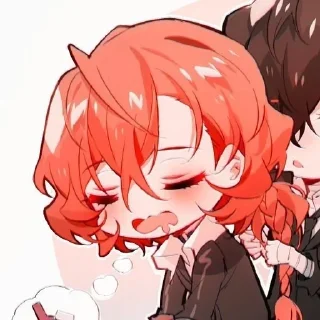 😴 emoji <<Накахара Чуя. By @stikserai Telegram sticker 21 of 74