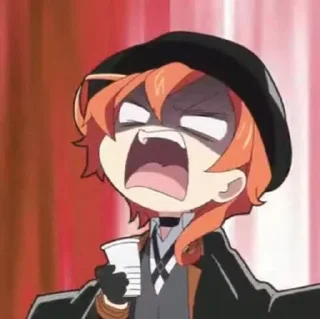 😡 emoji <<Накахара Чуя. By @stikserai Telegram sticker 9 of 74