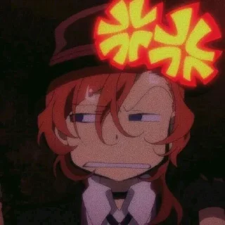 😡 emoji <<Накахара Чуя. By @stikserai Telegram sticker 7 of 74