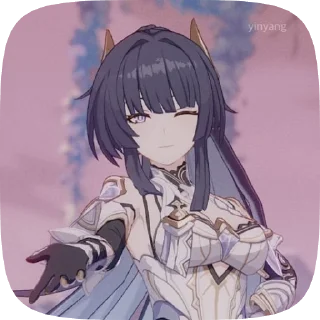 Sticker from Honkai (⁠ ⁠◜⁠‿⁠◝⁠ ⁠)⁠♡