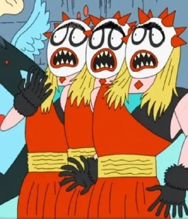 Sticker from Superjail! The triplets♦