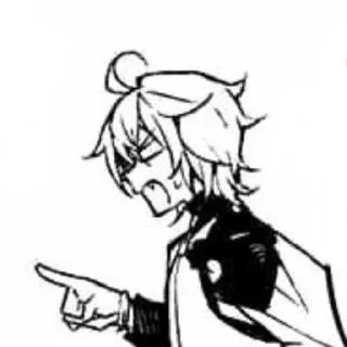😠 emoji ;;Mikaela Hyakuya Telegram sticker 8 of 19