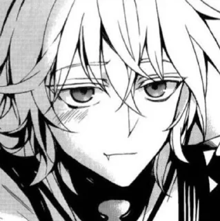 😌 emoji ;;Mikaela Hyakuya Telegram sticker 13 of 19