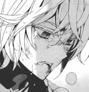 😭 emoji ;;Mikaela Hyakuya Telegram sticker 19 of 19