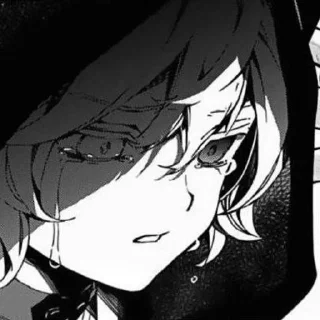 😢 emoji ;;Mikaela Hyakuya Telegram sticker 7 of 19