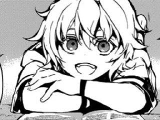 😃 emoji ;;Mikaela Hyakuya Telegram sticker 2 of 19