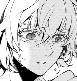 😭 emoji ;;Mikaela Hyakuya Telegram sticker 18 of 19