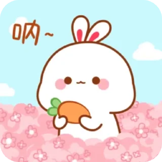 Sticker from bunny's cute