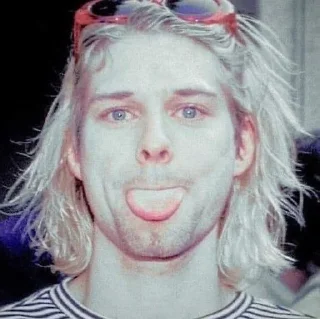 👅 emoji kurt cobain Telegram sticker 18 of 104