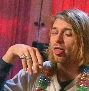 🥴 emoji kurt cobain Telegram sticker 17 of 104