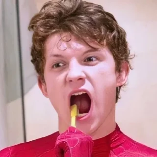 😲 emoji Tom Holland is my husband, avengek Telegram sticker 2 of 120