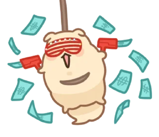 🐶 emoji ꒰  ྀི◞ ◟ ꒱  @mewsticks  ܀ ⊹ ˚ Telegram sticker 9 of 40