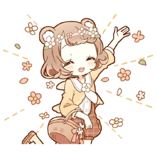 👋 emoji Милая-тян @tg_sticks Telegram sticker 12 of 32
