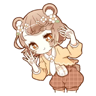 🤗 emoji Милая-тян @tg_sticks Telegram sticker 23 of 32