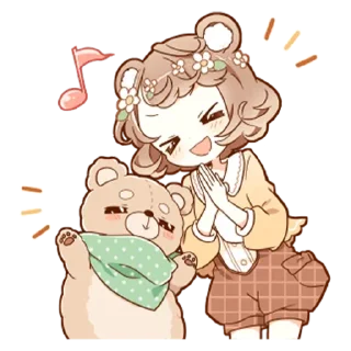 👏 emoji Милая-тян @tg_sticks Telegram sticker 13 of 32