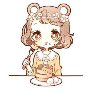 🍽 emoji Милая-тян @tg_sticks Telegram sticker 9 of 32