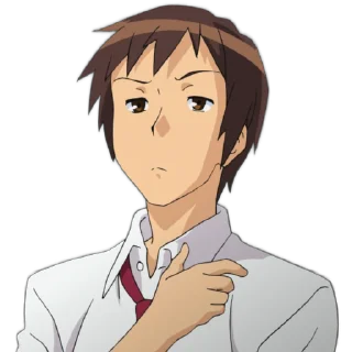 🤔 emoji Haruhi Suzumiya Telegram sticker 21 of 25