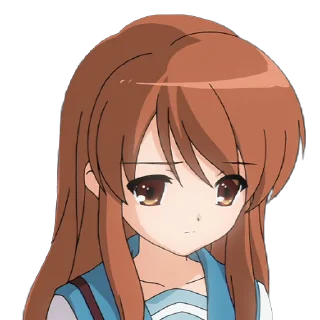 😞 emoji Haruhi Suzumiya Telegram sticker 17 of 25