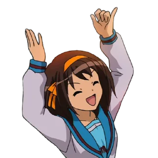 🥳 emoji Haruhi Suzumiya Telegram sticker 5 of 25