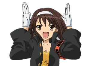 🫡 emoji Haruhi Suzumiya Telegram sticker 13 of 25