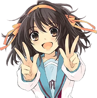 Sticker from The Melancholy of Haruhi Suzumiya :: @line_stickers