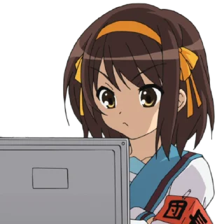 🧐 emoji Haruhi Suzumiya Telegram sticker 8 of 25