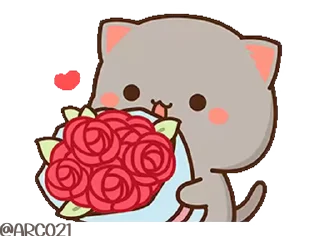 🌷 emoji Peach Cat 2 @pikline Telegram sticker 13 of 120