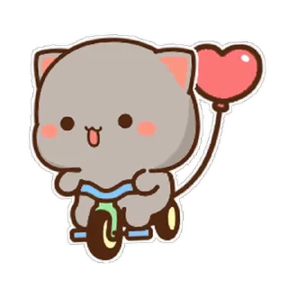 ❤ emoji Peach Cat 2 @pikline Telegram sticker 19 of 120