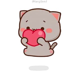 ❤️ emoji Peach Cat 2 @pikline Telegram sticker 12 of 120